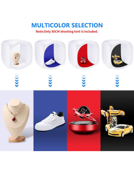 Kit de Cubo de Luz Neewer 60x60 cm con 4 Fondos de Colores