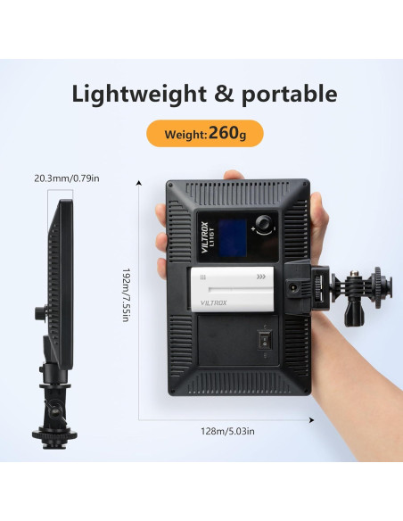 Kit de Luz LED VILTROX L116T 15W Ajustable 3300K-5600K