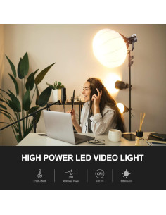Kit de Luz de Video LED GVM SD-300D con Softbox 26" 300W 2
