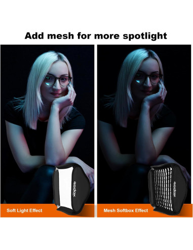 Kit de Luz LED Godox SL60IID 70W 5600K con Softbox 80x80cm