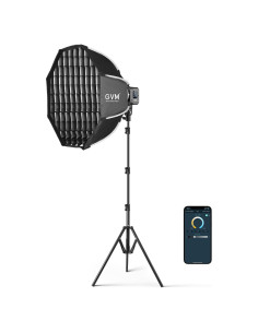 Kit de Luz LED de Video GVM SD80D 80W con Softbox y Control APP