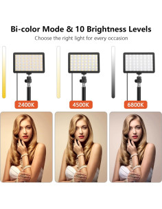 Kit de Iluminación LED Unicucp 2 Piezas Regulable 2400-6800K 2