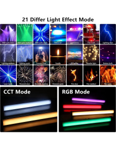 Vara de Luz RGB Obeamiu 2600-9600K Portátil 5000mAh 2