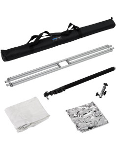 Kit Difusor de Sol Fotodiox 122x122cm con Boom y Funda 2