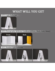 Kit de Reflectores de Luz MDAOCRY 7PCS para Fotografía 29.7x42cm 2