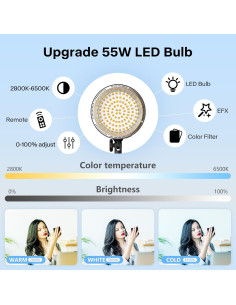 Kit de Iluminación Fotográfica Softbox MEELMAXX 2Pcs 75W LED 2