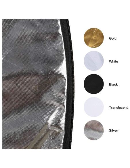 Kit Reflector de Luz 5 en 1 Plegable 110 cm con Soporte