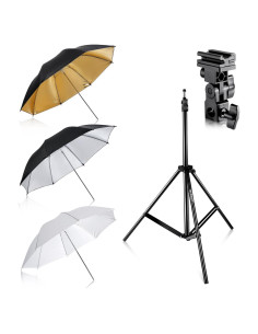 Kit de Montaje de Flash Neewer con 3 Paraguas 84cm