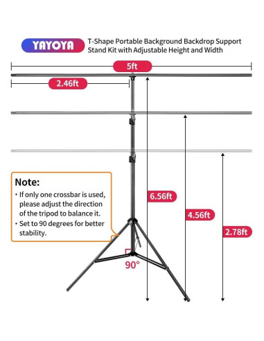 Kit de Fondo de Pantalla Verde YAYOYA 1.52 x 1.98 m con Soporte