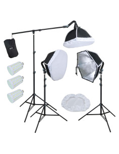 Kit de Iluminación Fotográfica LINCO AM209 con Brazo Boom y Bolsa