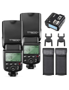 Kit Flash Inalámbrico Godox TT600 + Transmisor X2T-C para Canon