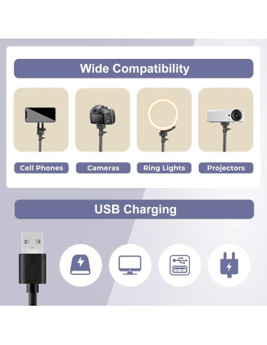 Luz de Anillo LED Sensyne 30 cm con Trípode 157 cm Ajustable