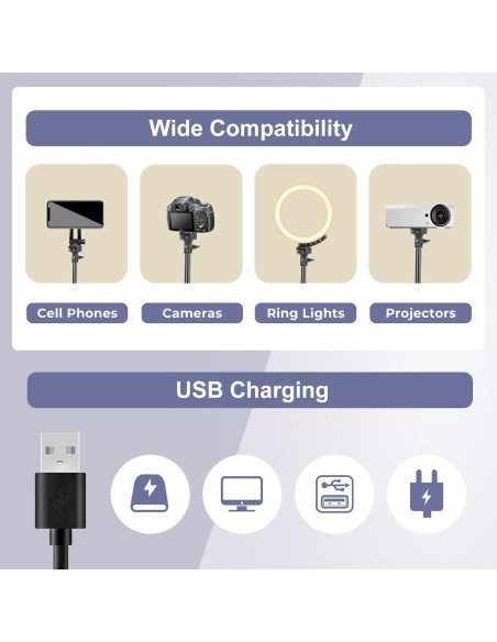 Luz de Anillo LED Sensyne 30 cm con Trípode 157 cm Ajustable