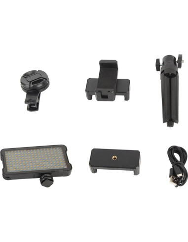 Luz de Relleno LED Xiuganpo 52mm con Polarizador y Brillo Ajustable