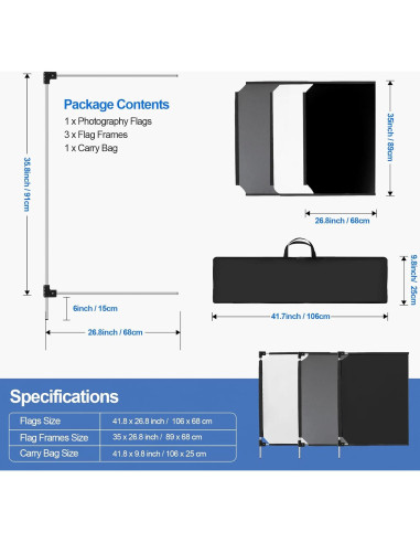 Kit de Bandera Reflectora 3-en-1 Wellmaking 91x69 cm