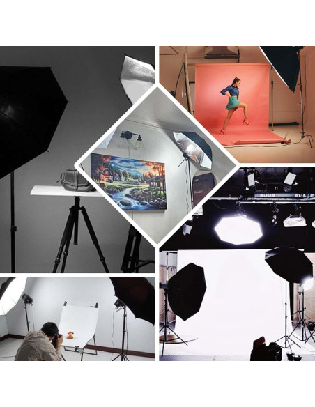 Kit de Iluminación Continua Efavormart 600W con Paraguas 33" Kit de Iluminación Continua Efavormart 600W con Paraguas 33"