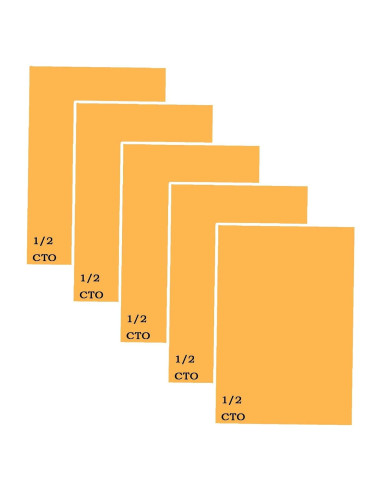 Kit de 5 Hojas de Gel de Luz 1/2 CTO Sxbinyouli 40x50cm