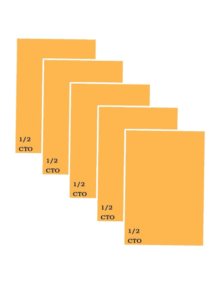 Kit de 5 Hojas de Gel de Luz 1/2 CTO Sxbinyouli 40x50cm Kit de 5 Hojas de Gel de Luz 1/2 CTO Sxbinyouli 40x50cm