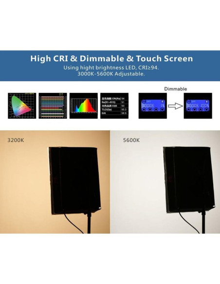 Kit de Luz Fotográfica LED Bi-Color Falcon Eyes RX-18TD 100W