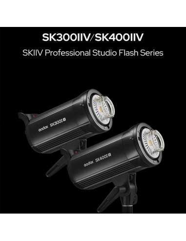 Flash de Estudio Godox SK400II-V 400W con Lámpara LED