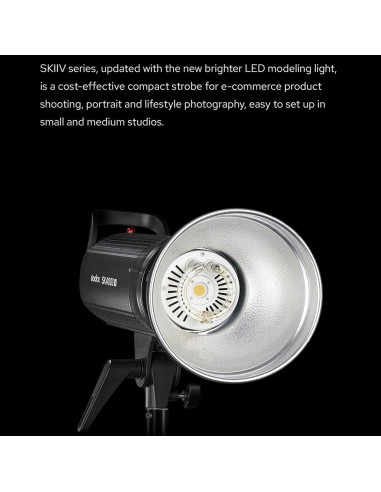 Flash de Estudio Godox SK400II-V 400W con Lámpara LED