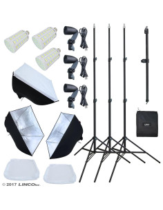 Kit de Iluminación de Estudio LINCO con Softbox 60x60cm 2
