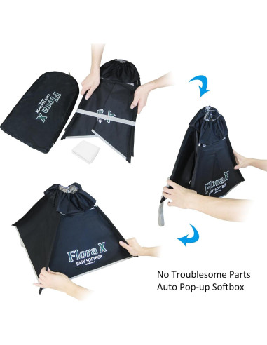 Kit de Iluminación Fotográfica LINCO 2400W con Fondo Negro 3x