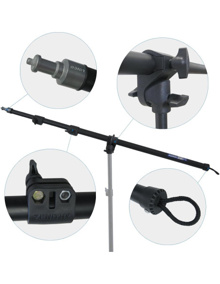 Kit de Iluminación Fotográfica LINCO 2400W con Fondo Negro 3x