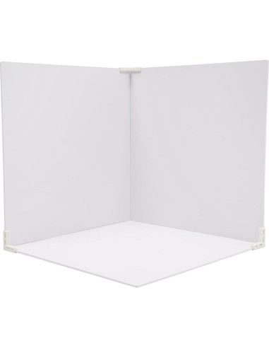 3 Fondos de Fotografía Doble Cara 60x60cm PVC Blanco/Marmoleado