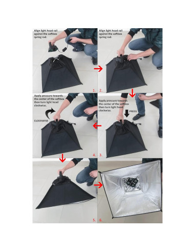 Kit de Iluminación Fotográfica LINCO 2400W con Fondo Negro 3x