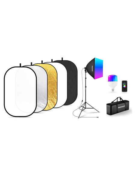 Kit de Iluminación NEEWER 5 en 1 con Reflectores y Softbox