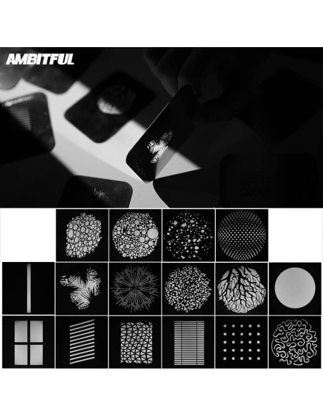 Cilindro de Luz Óptica AMBITFUL AL-16 con Filtros y Gobos Cilindro de Luz Óptica AMBITFUL AL-16 con Filtros y Gobos