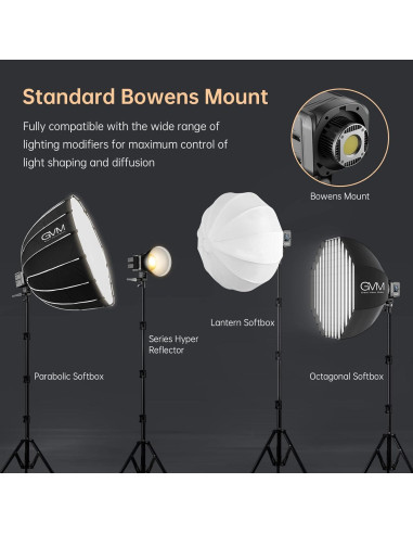Kit de Luz de Video Bi-Color GVM 80W con Softbox y Soporte