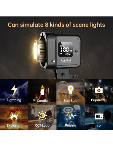 Kit de Luz de Video Bi-Color GVM 80W con Softbox y Soporte