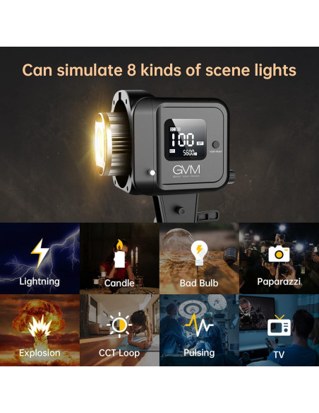 Kit de Luz de Video Bi-Color GVM 80W con Softbox y Soporte