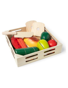 Juego de Comida de Madera Melissa & Doug con Cuchillo y Tabla