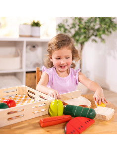 Juego de Comida de Madera Melissa & Doug con Cuchillo y Tabla 2