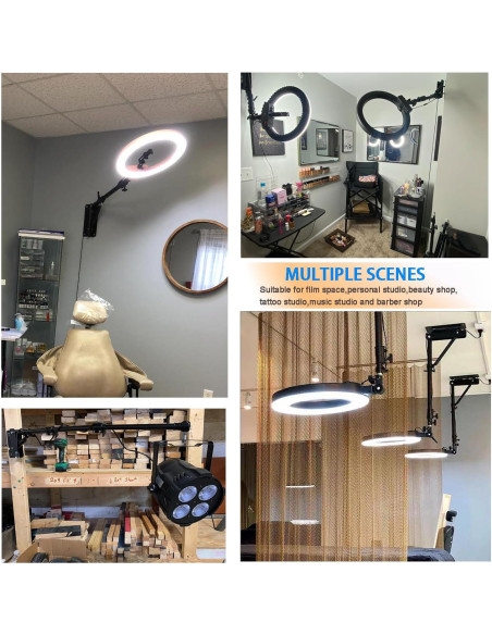 Brazo de Soporte Triangular de Pared JJ JIANJIN 110 cm para Luz de Anillo