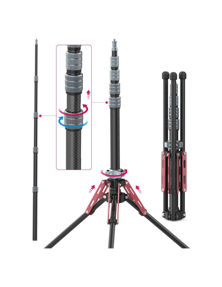 Soporte de Luz ULANZI MT-49 de Fibra de Carbono 194cm