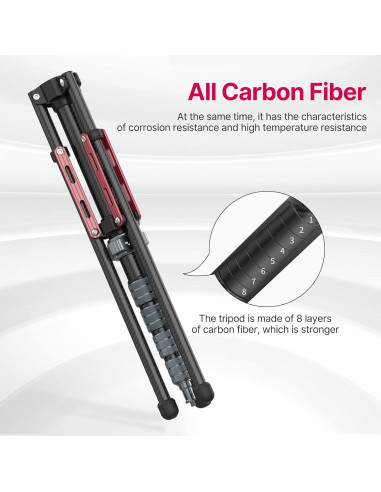 Soporte de Luz ULANZI MT-49 de Fibra de Carbono 194cm