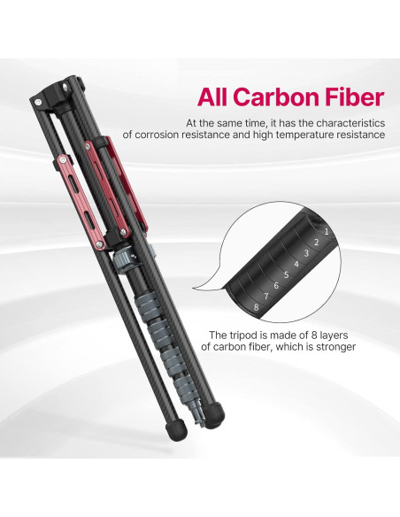 Soporte de Luz ULANZI MT-49 de Fibra de Carbono 194cm