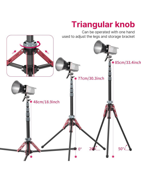 Soporte de Luz ULANZI MT-49 de Fibra de Carbono 194cm