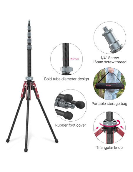 Soporte de Luz ULANZI MT-49 de Fibra de Carbono 194cm