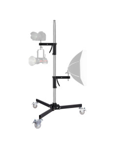 Soporte de Luz Ajustable Lusweimi 2.6m con Ruedas y Empuñaduras