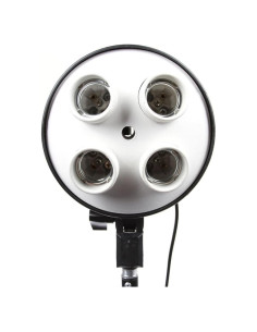 Adaptador de Lámpara E27 4-en-1 FocusFoto con Soporte para Paraguas