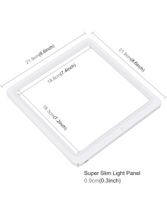PULUZ Panel de Luz LED 20x20 cm Sin Sombra para Fotografía 2