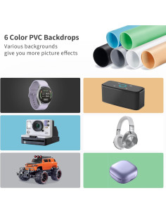 Caja de Luz RALENO 50x50 cm 120 LEDs 5500K 50W 6 Fondos 2