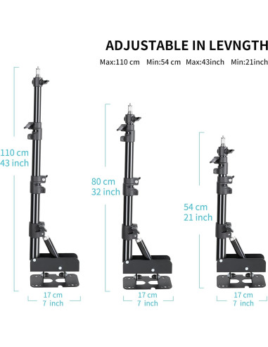 Soporte de luz de anillo montado en pared Konseen ZJ-100 110cm