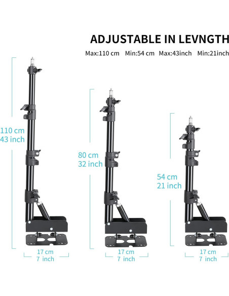 Soporte de luz de anillo montado en pared Konseen ZJ-100 110cm