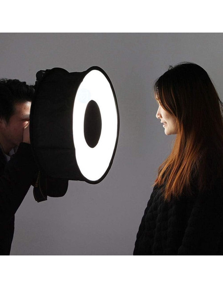 Difusor Softbox Plegable Cyrank 42x16cm para Flash de Cámara